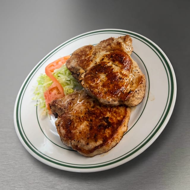 2 Grilled Pork Chops Special.