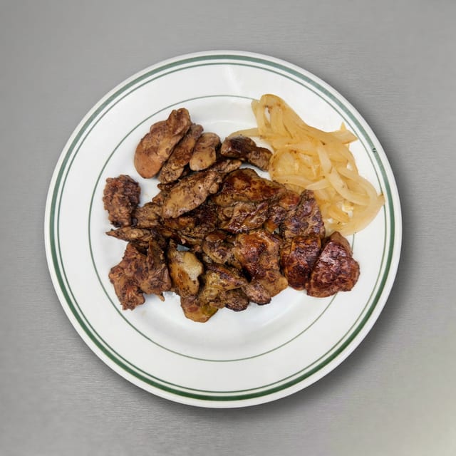 Grilled Chicken Livers Special.