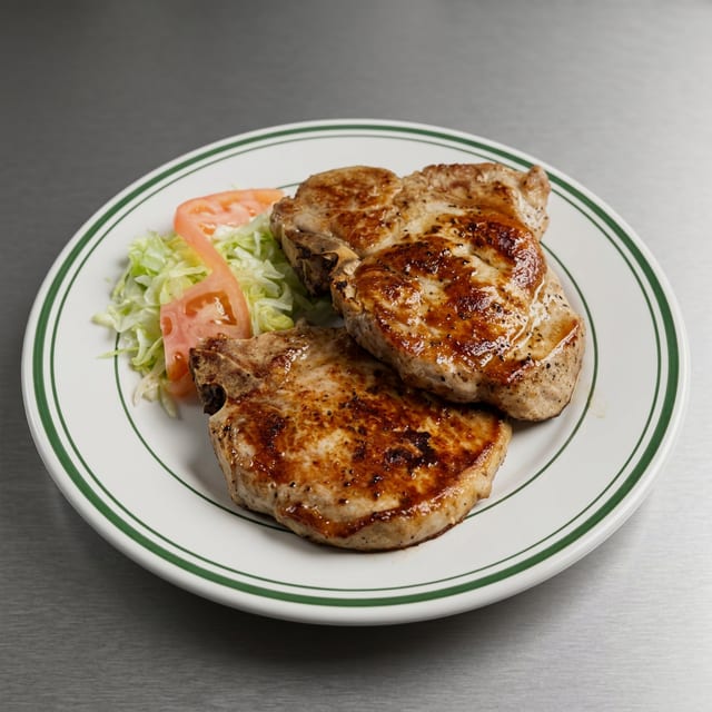 2 Grilled Pork Chops Special.