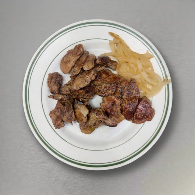 Grilled Chicken Livers Special.