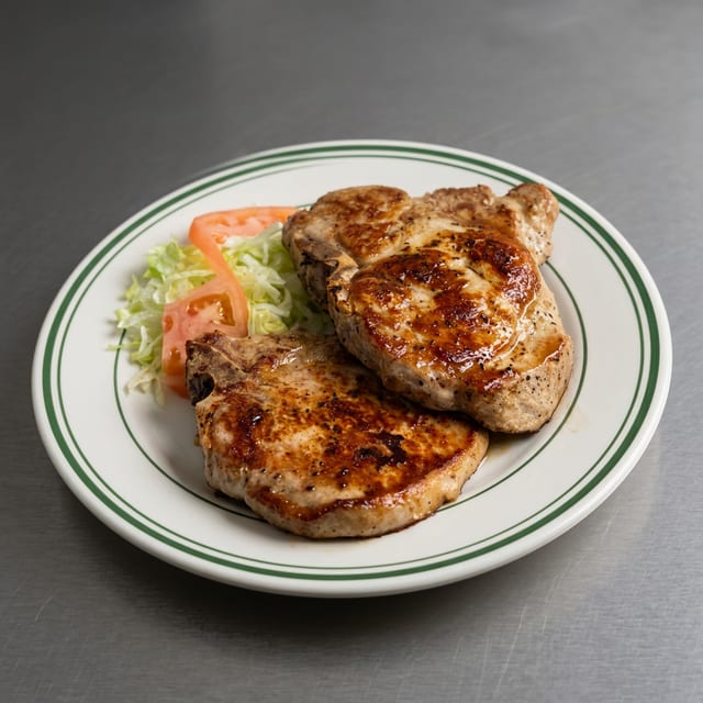 2 Grilled Pork Chops Special.